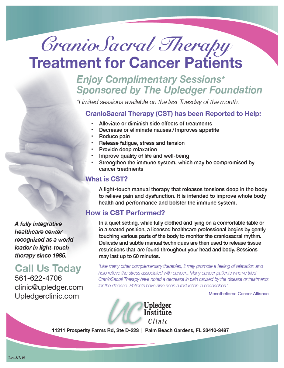 CranioSacral Therapy Treatment for Cancer Patients